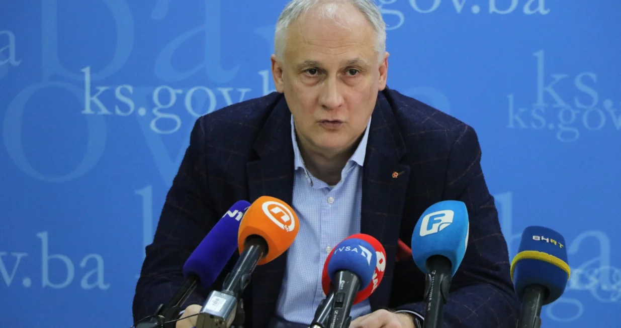 Konferencija za medije Ministarstva zdravstva Kantona Sarajevo (KS) Haris Vranić/Senad Gubelić