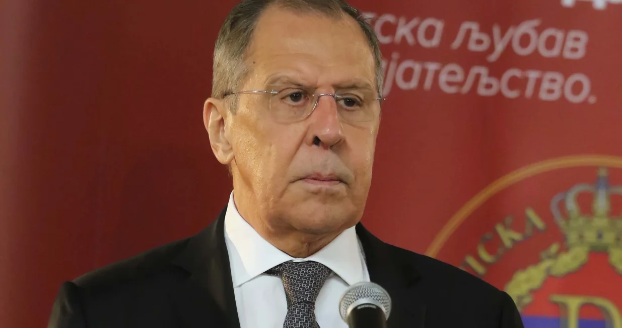 Ministar vanjskih poslova Rusije Sergej Lavrov na pres konferenciji sa Miloradom Dodikom u Istočnom Srajevu./Senad Gubelić