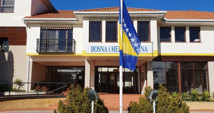 26. godišnjica genocida u Srebrenici, položen vijenac, Ambasada BiH u Canberri/Amir Šahinović