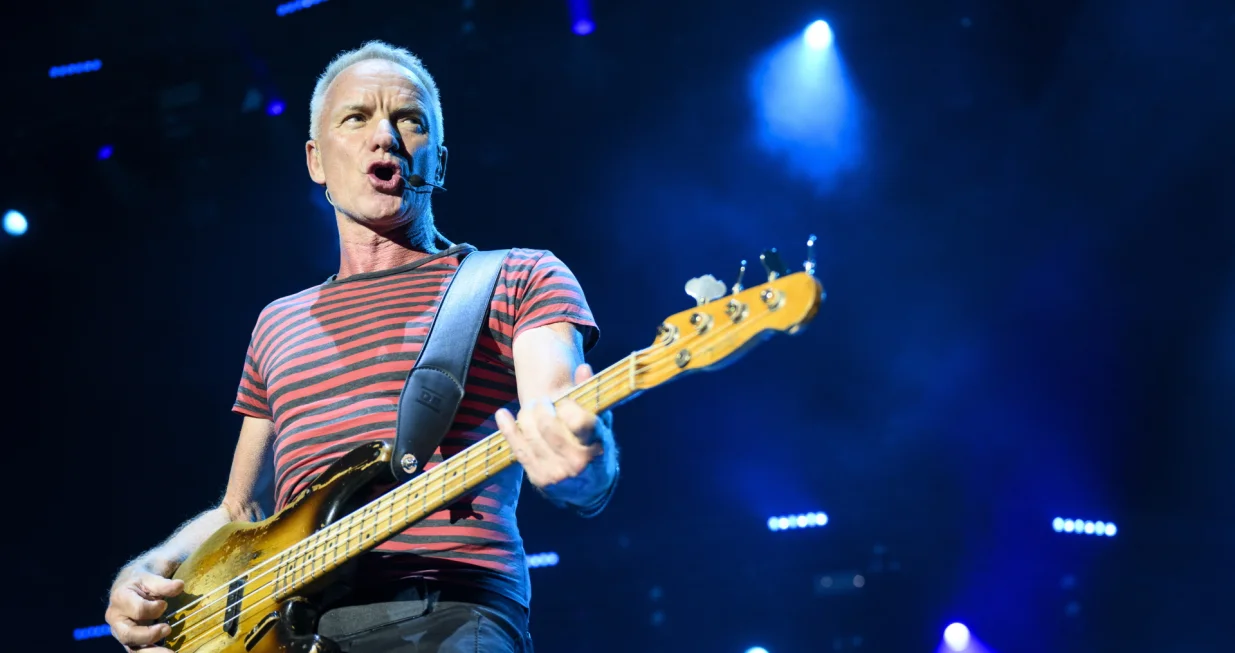 epa10083023 British musician Sting performs on the main stage during the 45th edition of the Paleo Festival, in Nyon, Switzerland, 20 July 2022. The Paleo is the largest open-air music festival in the western part of Switzerland with 230,000 spectators in six days, and takes place from 19-24 July. EPA/LAURENT GILLIERON EDITORIAL USE ONLY/Laurent Gillieron