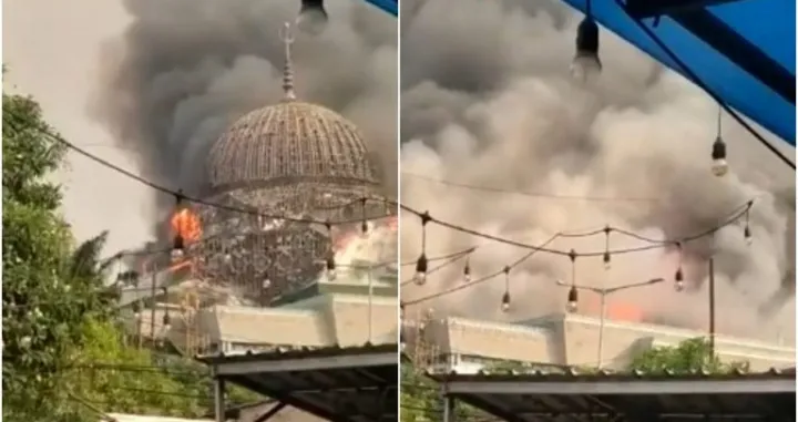 Zapalila se džamija u Džakarti/Twitter/