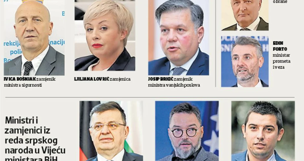 Novo/ stara imena ministara BiH/