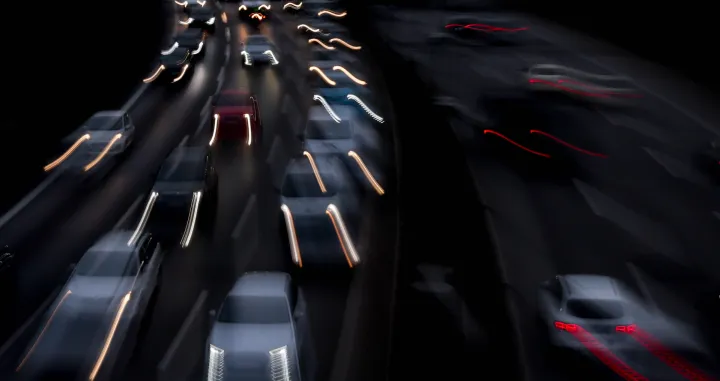 epa09562865 A slow shutter speed image shows cars on highway A100 during rush hour in Berlin, Germany, 02 November 2021 (issued 04 November 2021). Mineral-oil based mobility is one of the main sources of environmental pollution worldwide. The German state is subsidizing electro mobility to promote alternative energies after, in the wake of the 2011 nuclear catastrophe in Fukushima, having decided on a nuclear phase-out until 2022 and on striving to convert to renewable energies, one of the main topics of the COP26. EPA/FILIP SINGER/Filip Singer