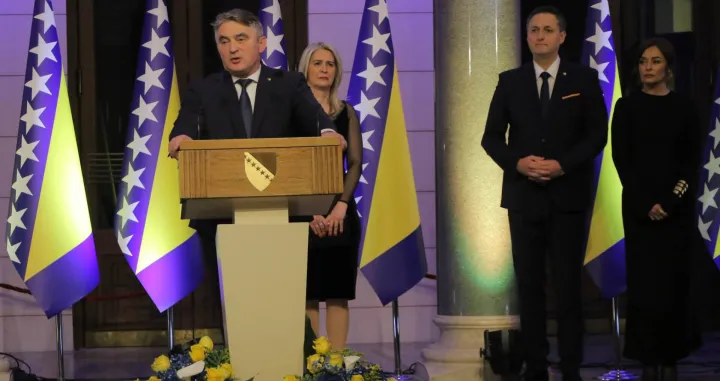 Komšićev govor na prijemu u Vijećnici/ Senad Gubelić/