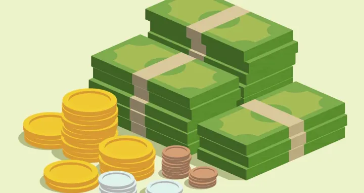 Novac štednja ilustracija/
