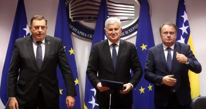Dodik, Čović i Nik&scaron;ić na sastanku u I. Sarajevu/Bljesak.info/