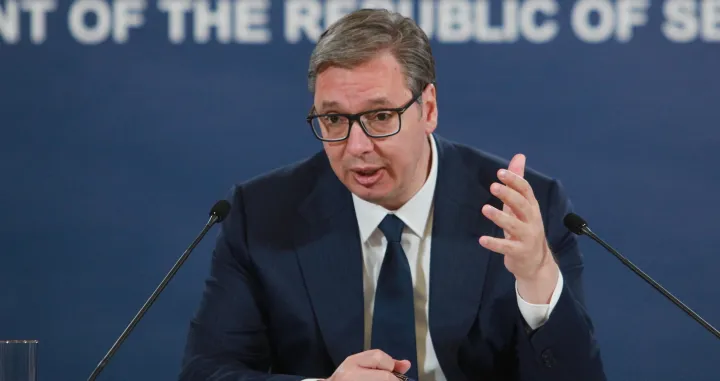 Beograd, Srbija - Srbijanski predsednik Aleksandar Vučić  (Milos Miskov - Anadolu Agency)/�