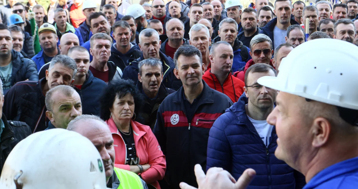 protest rudara u Zenici/Muhamed Tunović