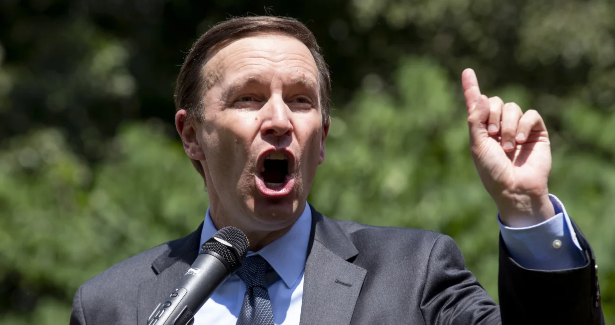 epa10069486 Democratic Senator from Connecticut Chris Murphy speaks during a rally to demand a ban on assault weapons, on Capitol Hill in Washington, DC, USA, 13 July 2022. Hundreds, from groups consisting of people affected by shootings, in Highland Park, Illinois; Uvalde, Texas; and Buffalo, gathered to demand a federal ban on assault weapons as mass shootings in America continues at a rate higher than any other wealthy or developed nation in the world. EPA/MICHAEL REYNOLDS/Michael Reynolds