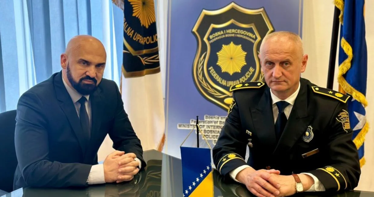 Federalni ministar unutra&scaron;njih poslova Ramo Isak i direktor Federalne uprave policije Vahidin Munjić/