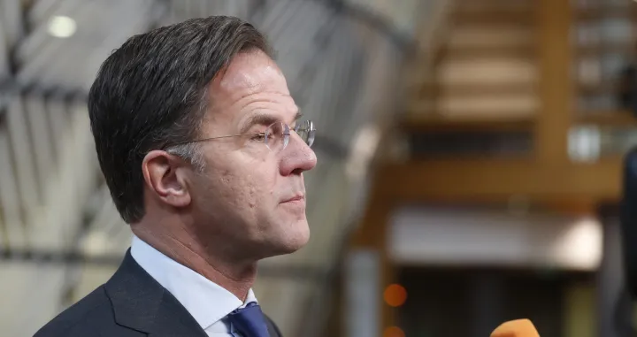 epa10365032 Dutch Prime Minister Mark Rutte talks to the media as he arrives for the EU-ASEAN Commemorative Summit at leaders' level in Brussels, Belgium, 14 December 2022. Heads of state and government from the Association of Southeast Asian Nations (ASEAN) and the European Union (EU) are meeting in Brussels for a Commemorative Summit on 14 December, to mark 45 years of diplomatic relations between the two blocs. EPA/STEPHANIE LECOCQ/Stephanie Lecocq