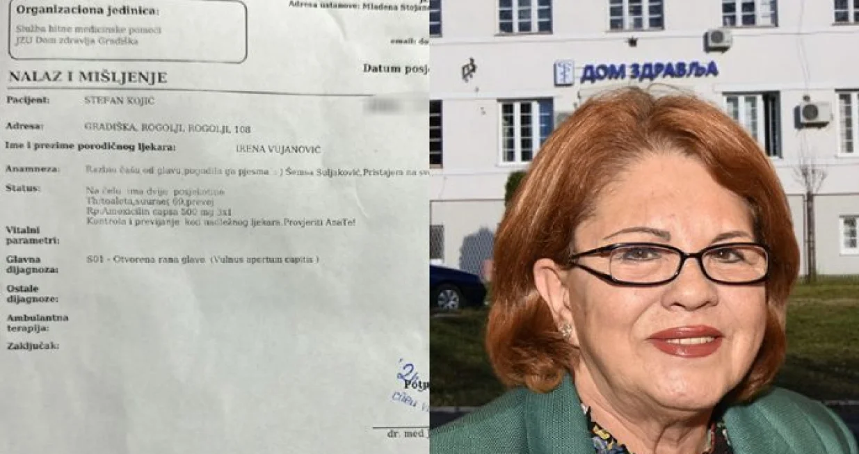 Šemsa Suljaković razbio sebi glavu/