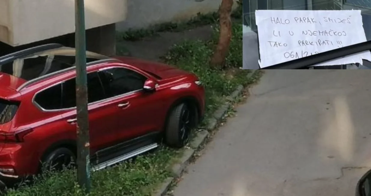 Poruka na vozilu nesavjesnog vozača/ Crna Hronika/