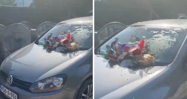 Vozača dočekao "poklon"/ Crna Hronika/ Facebook/