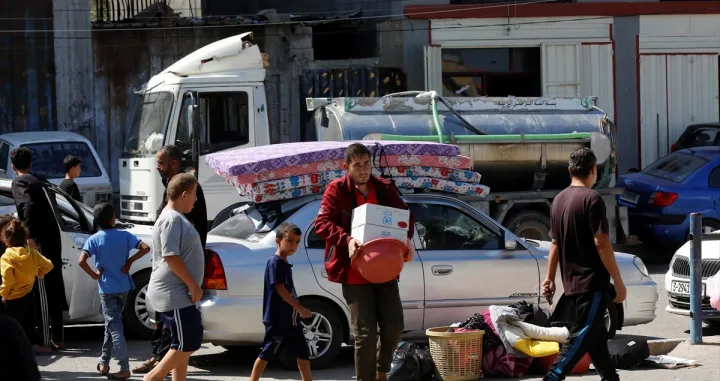 Palestinci kreću u južna područja Gaze, Gaza, Pojas Gaze, izraelski napadi, evakuacija, Palestina/Anadolija