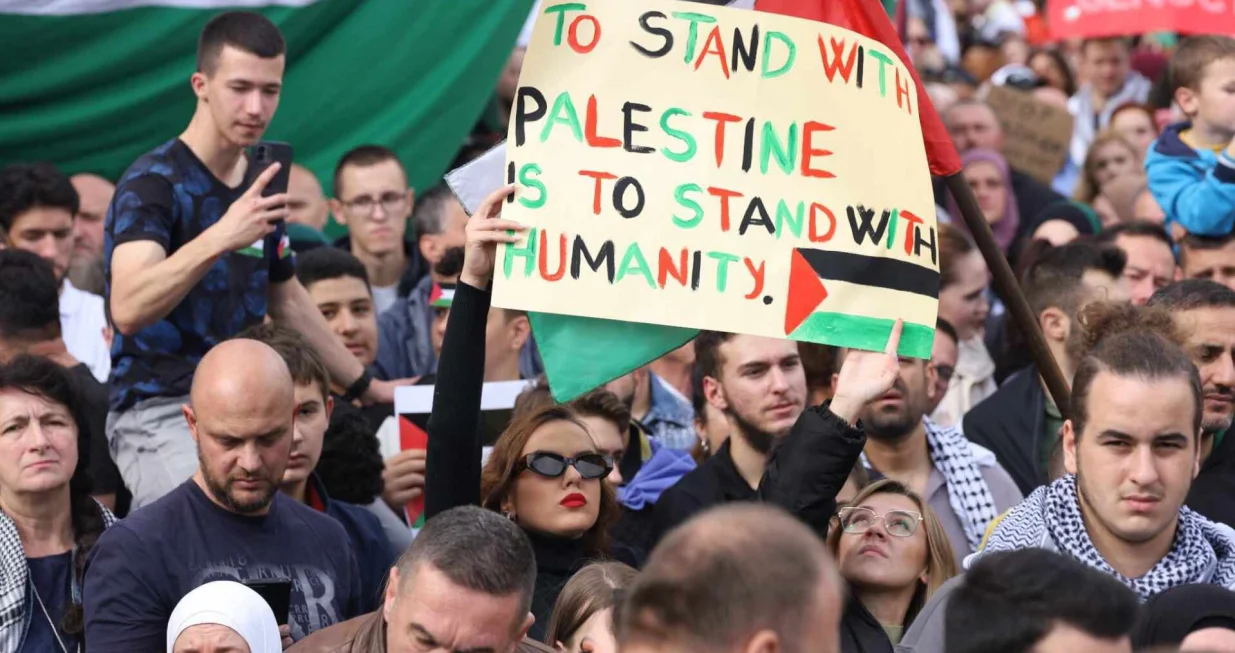 Skup podr&scaron;ke Palestini u Sarajevu, Palestina, Gaza, Pojas Gaze, izraelski napadi, Sarajevo/Senad Gubelić