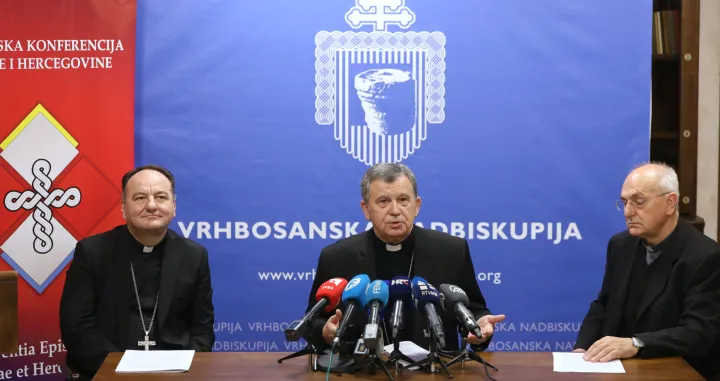 Konferencija za medije nakon zasjedanja Biskupske konferencije Bosne i Hercegovine./Senad Gubelić