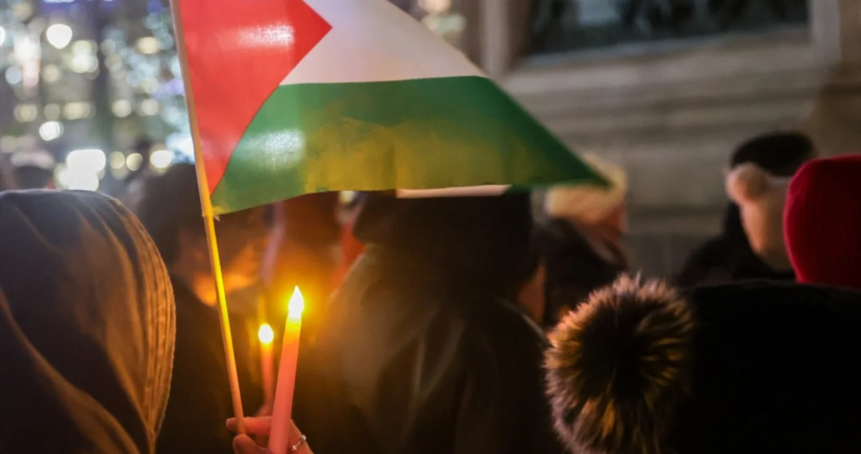 Hanuka, Jevreji na ulicama New Yorka (Columbus Circle), jevrejska zajednica pozvala na prekid vatre u Gazi (Gaza, Pojas Gaze, Palestina)/Anadolija