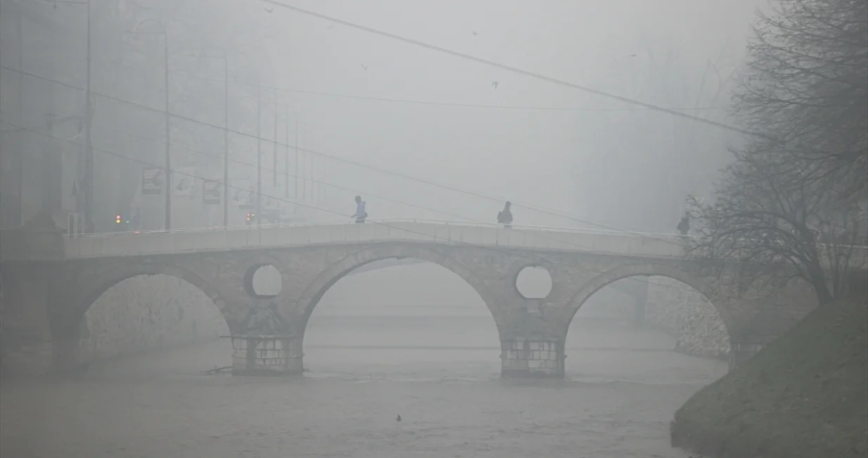 Magla, smog, zima, decembar, Sarajevo/Anadolija