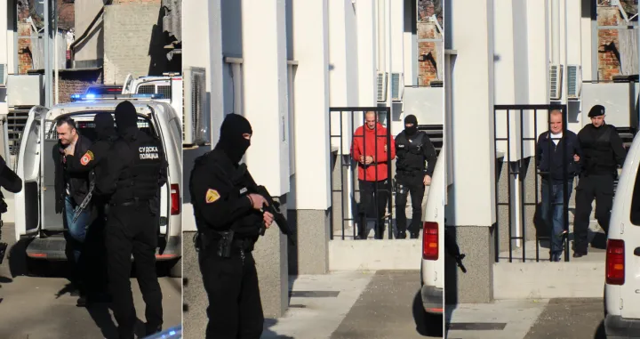 Banjaluka, BiH - 22. januar 2020:<br>U Okružnom sudu u Banjaluci danas su se u slučaju ubistva banjalučkog privrednika Slavi&scaron;e Krunića i njegovog radnika obezbjeđenja Žarka Pavlovića, kao i ranjavanja Gorana Ilića optuženi Benedi Đukanović, Emilijo Baldo i Rodoljub Gajić izjasnili da nisu krivi (Gorana Jakovljevıc - Anadolu Agency)/Gorana Jakovljevıc