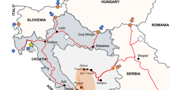 Gasovod Južna interkonekcija BiH i Hrvatska/