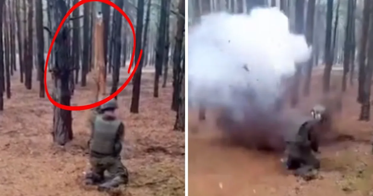 Ruski vojnici uklanjali mine toljagama/ Screenshot/ X/