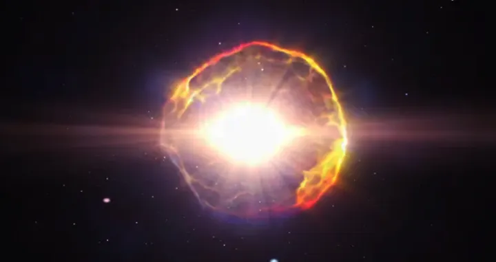 Umetnički utisak nove, zvezde koja eksplodira. (NASA-in centar za svemirske letove Goddard)/