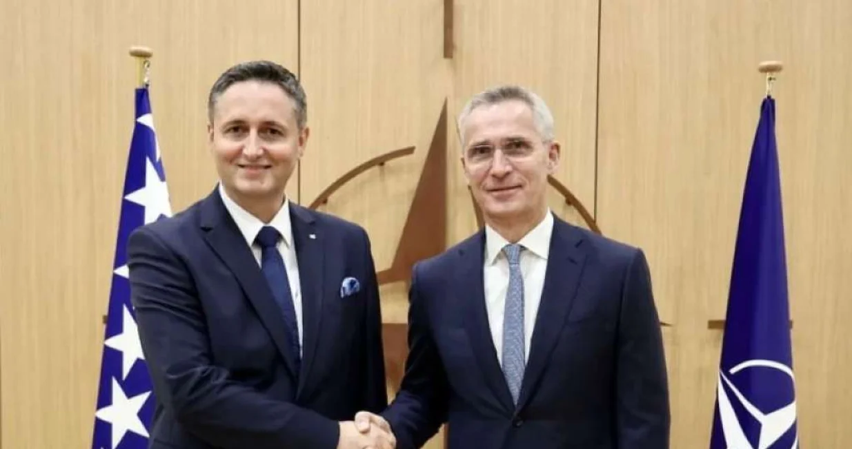 Denis Bećirović i Jens Stoltenberg/