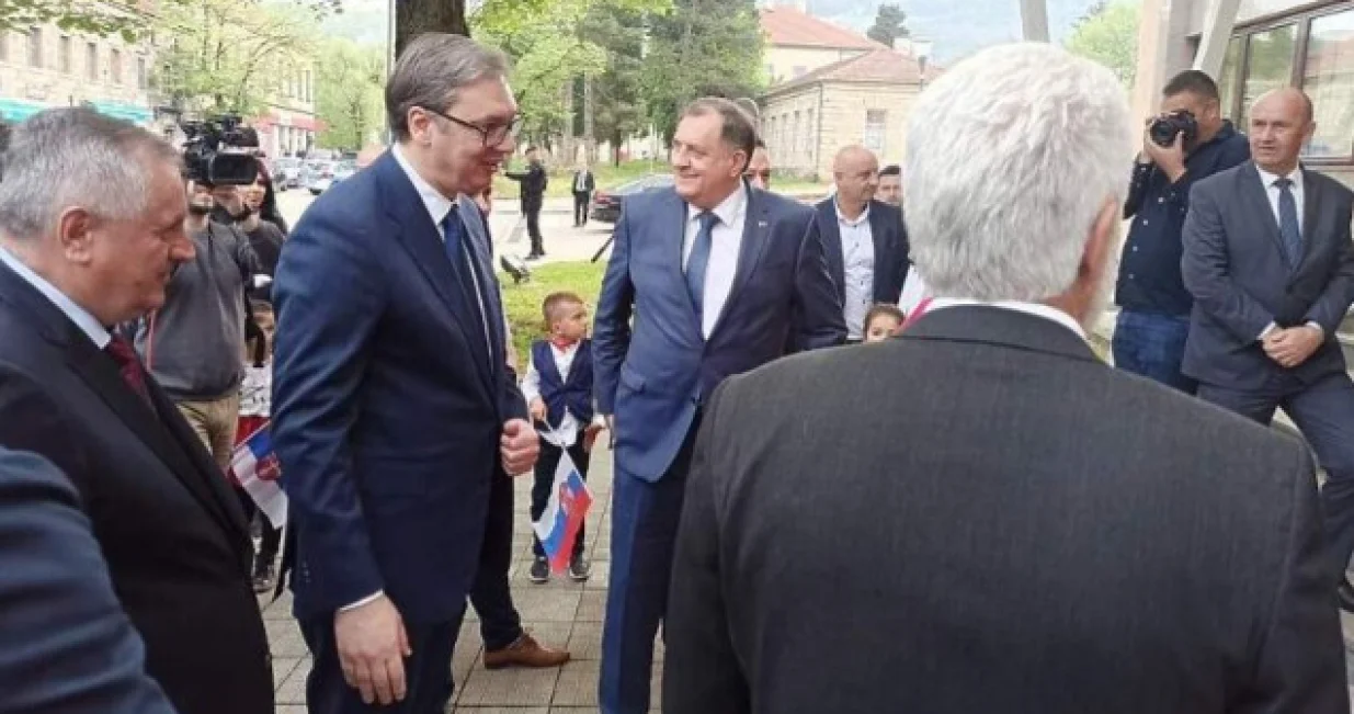 Aleksandar Vučić i Milorad Dodik u Bileći/RTRS/