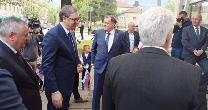 Aleksandar Vučić i Milorad Dodik u Bileći/RTRS/