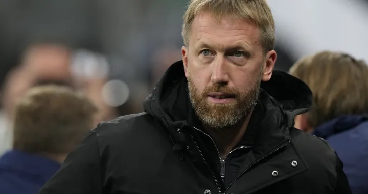 epa10302242 Chelsea manager Graham Potter reacts before the English Premier League soccer match between Newcastle United and Chelsea FC in Newcastle, Britain, 12 November 2022. EPA/Andrew Yates EDITORIAL USE ONLY. No use with unauthorized audio, video, data, fixture lists, club/league logos or 'live' services. Online in-match use limited to 120 images, no video emulation. No use in betting, games or single club/league/player publications