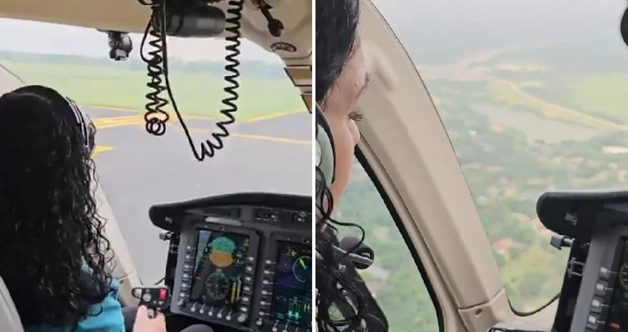 Vjosa Osmani u helikopteru/Namik Šahinpašić