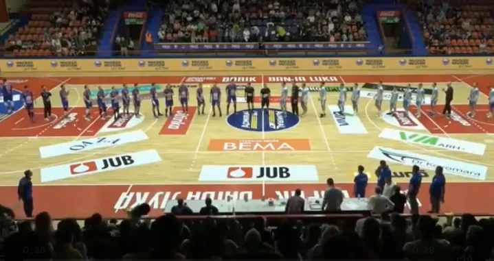 Himna BiH na utakmici RK Borac - RK Leotar