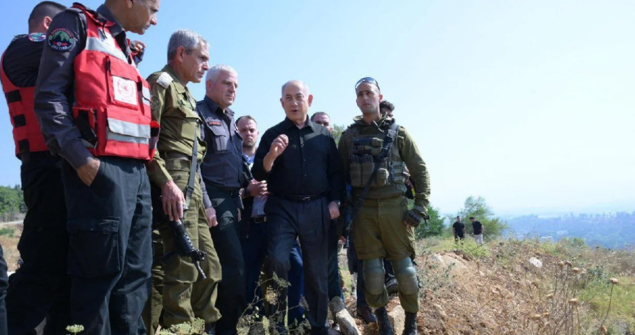 Benjamin Netanyahu na sjeveru Izraela, na granici sa Libanom/X