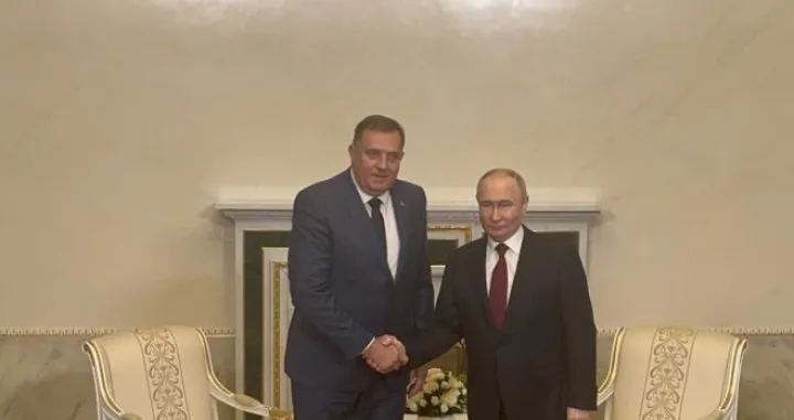 Milorad Dodik na sastanku sa Vladimirom Putinom/