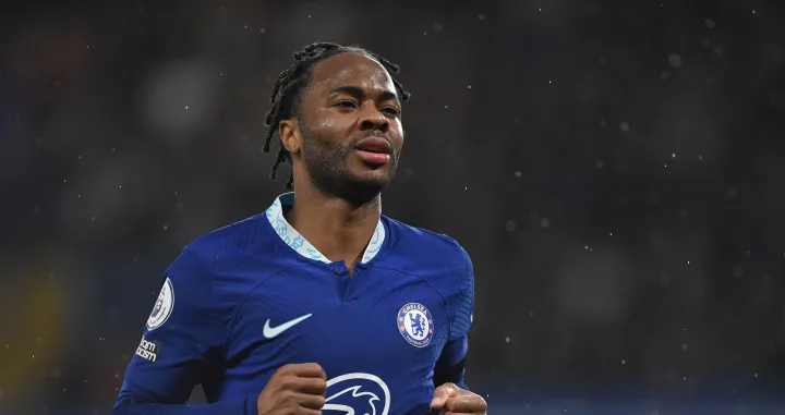 epa10379406 Raheem Sterling of Chelsea reacts during the English Premier League soccer match between Chelsea FC and AFC Bournemouth in London, Britain, 27 December 2022. EPA/Vince Mignott EDITORIAL USE ONLY. No use with unauthorized audio, video, data, fixture lists, club/league logos or 'live' services. Online in-match use limited to 120 images, no video emulation. No use in betting, games or single club/league/player publications