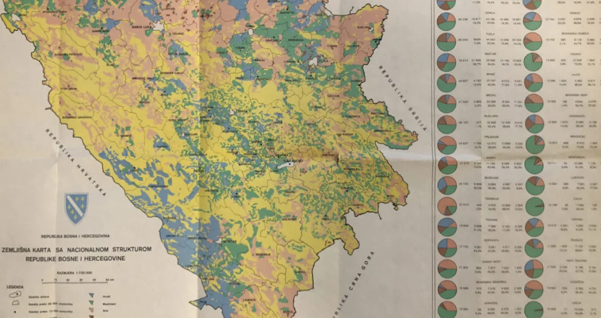 Zemljišna karta RBiH iz 1992. godine/ IGES/