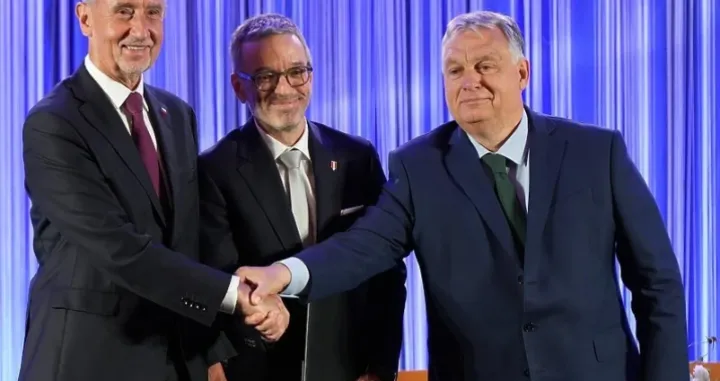 Andrej Babiš, Herbert Kickl i Viktor Orban/