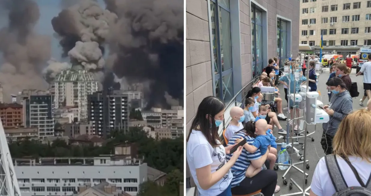 Jedan od najgorih napada Rusije na Ukrajinu u posljednjih nekoliko mjeseci, pogođena je najveća dječija bolnica u Kijevu/X