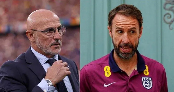 Luis de la Fuente (selektor Španije) - Gareth Southgate (selektor Engleske)