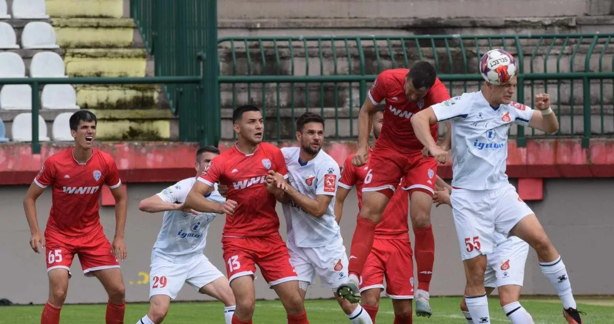 FK Zvijezda 09 - FK Igman Konjic, 4.5.2024.g., 30. kolo WWin lige BiHAdin Bajrić Mladen Dujković Stefan &Scaron;apićAmer Dupovac