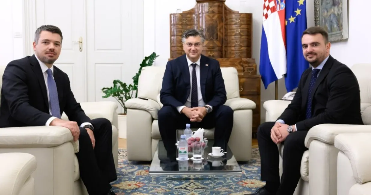 Andrej Plenković i Davor Pranjić (desno), potpredsjednik RS iz reda hrvatskog naroda/