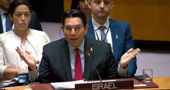 Izraelski ambasador pri UN-u Danny Danon, Vijeće sigurnosti UN-a/X