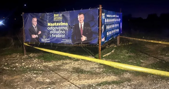 Zapaljen baner Kasumovićeve stranke u Zenici, Fuad Kasumović/