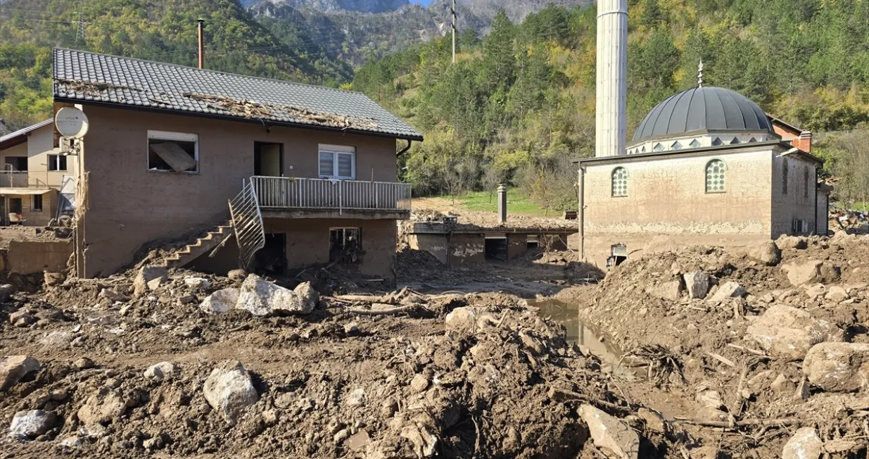 Džamija Donja Jablanica, posljedice katastrofe, poplave u BiH, klizište, kamenolom/Anadolija/