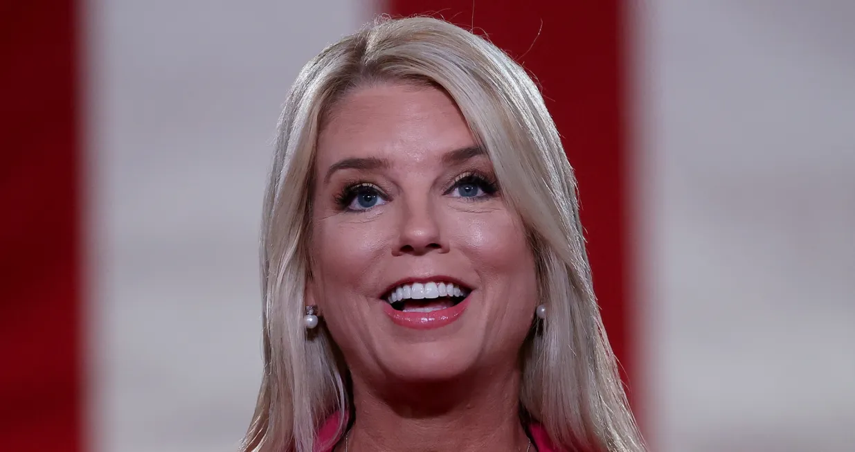 epa08625805 Former Florida Attorney General Pam Bondi addresses the Republican National Convention, via television feed, at the Mellon Auditorium in Washington, DC, USA, 25 August 2020. Due to the coronavirus pandemic the Republican Party has moved to a televised format for its convention. EPA/Chip Somodevilla/POOL  EDITORIAL USE ONLY EDITORIAL USE ONLY/Chip Somodevilla/Pool