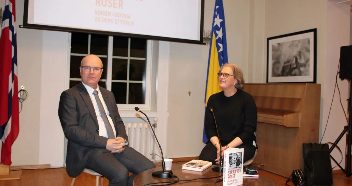 Inger Skjelsbæks, promocija knjige u Ambasadi BiH u Oslu/Fahro Konjhodžić