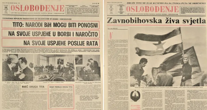 Naslovnica Oslobođenja o 25. novembru, Danu državnosti BiH (1979. i 1980.)/Arhiva Oslobođenja