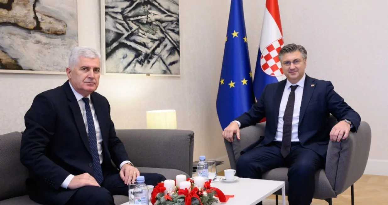 Dragan Čović i Andrej Plenković, sastanak/