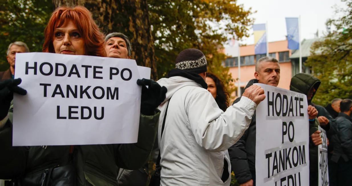 Protesti za grijanje Vogošća/Damir Deljo